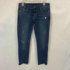 Just Black Jeans Women's Size 28 (29 x 27) Mid Rise Straight Leg Rough Hem